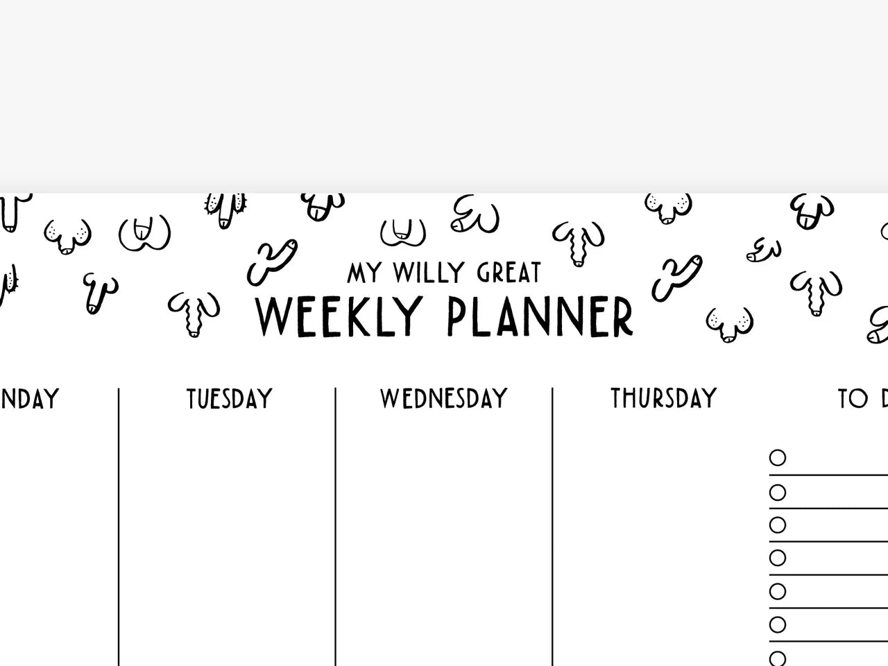 Weekly planner | Willy great