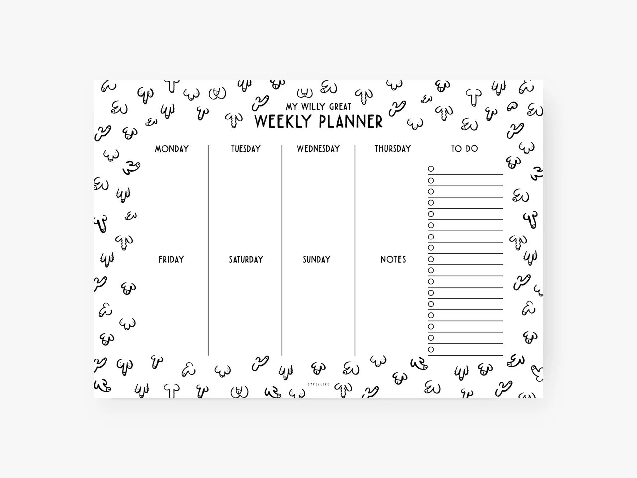 Weekly planner | Willy great