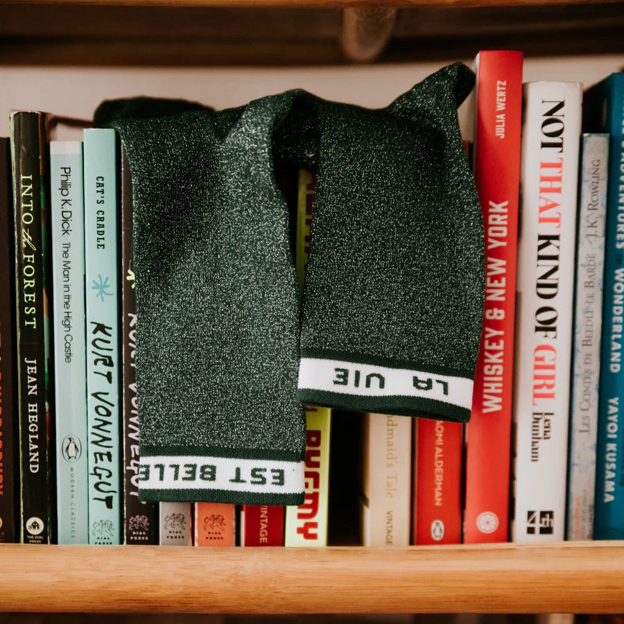 Chaussettes à paillettes | La Vie est Belle en vert