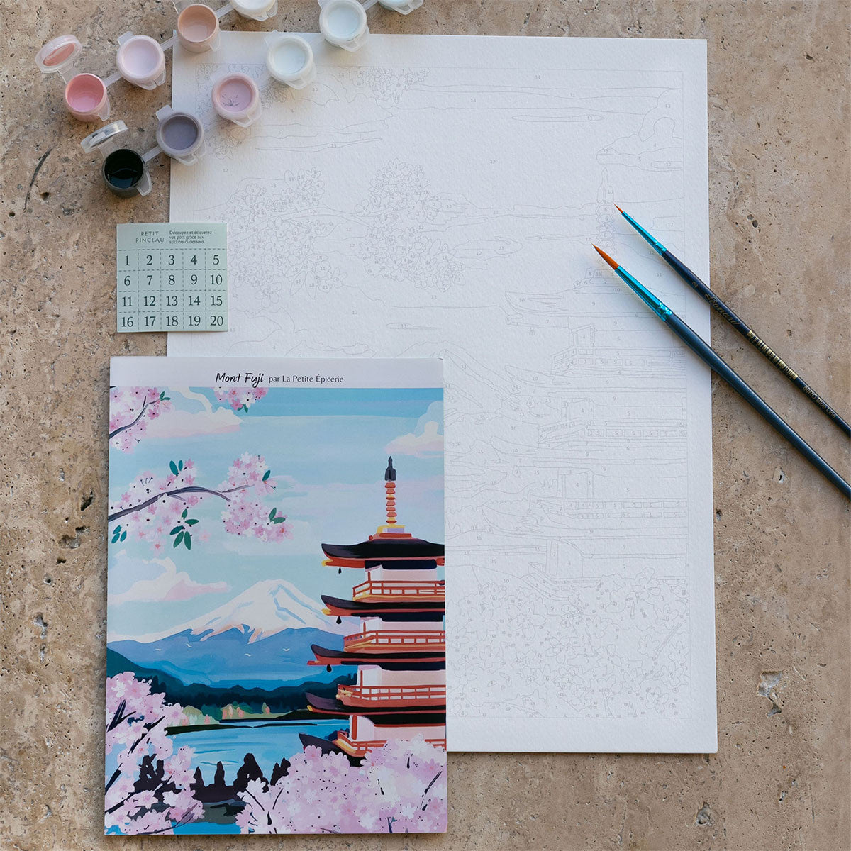 Coffret peinture au numéro | Mont Fuji