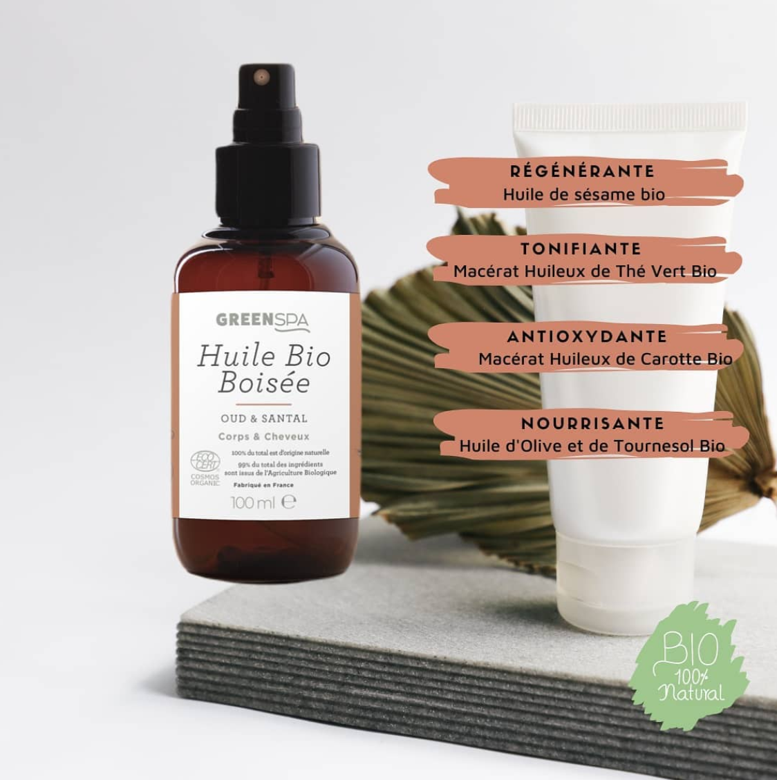 Huile bio boisée | Oud & Santal