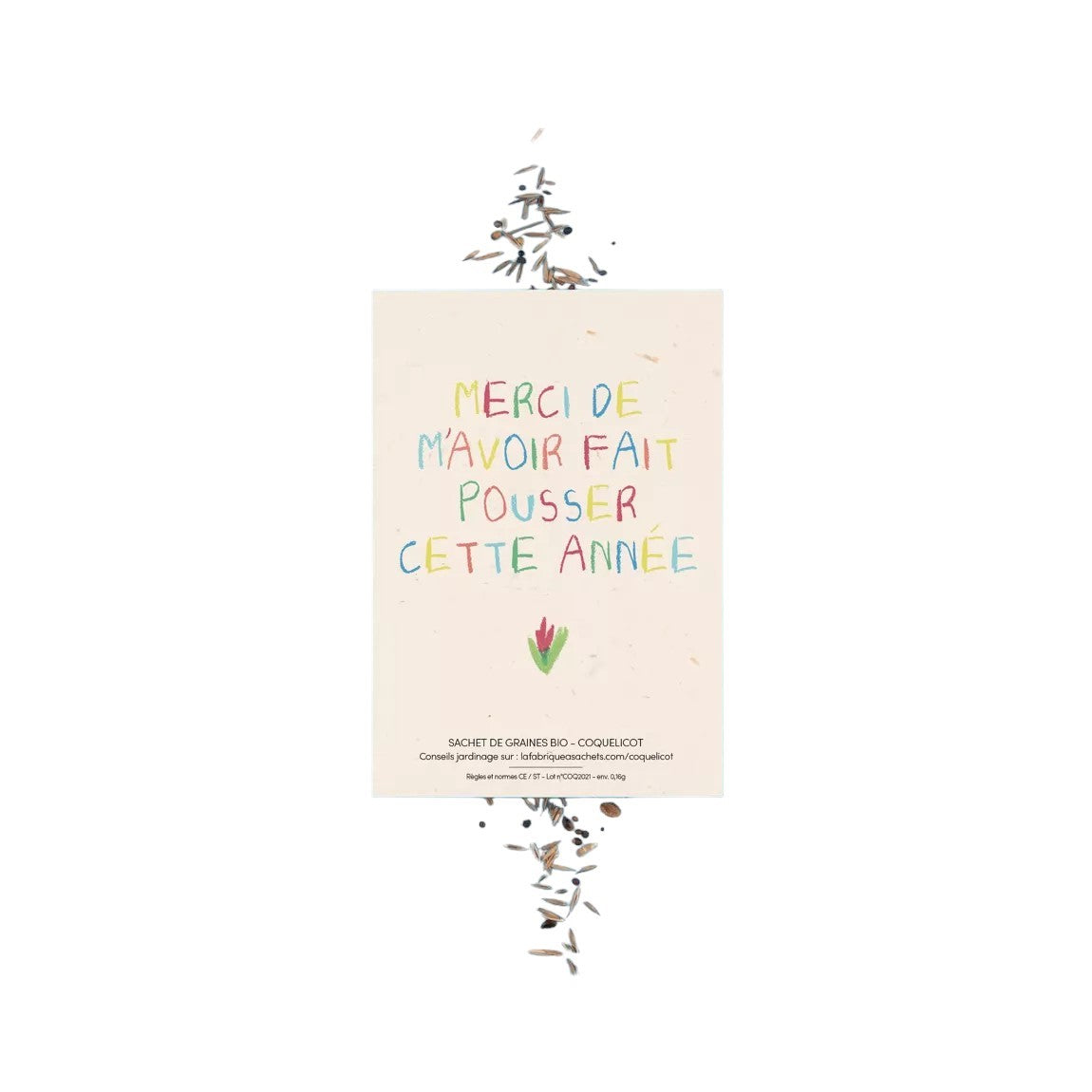 Sachet de graines à offrir | Merci de m’avoir fait pousser