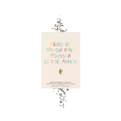 Sachet de graines à offrir | Merci de m’avoir fait pousser