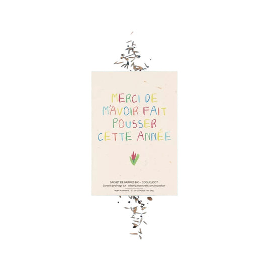 Sachet de graines à offrir | Merci de m’avoir fait pousser