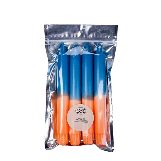 Bougies Dip Dye | Turquoise et range fluo