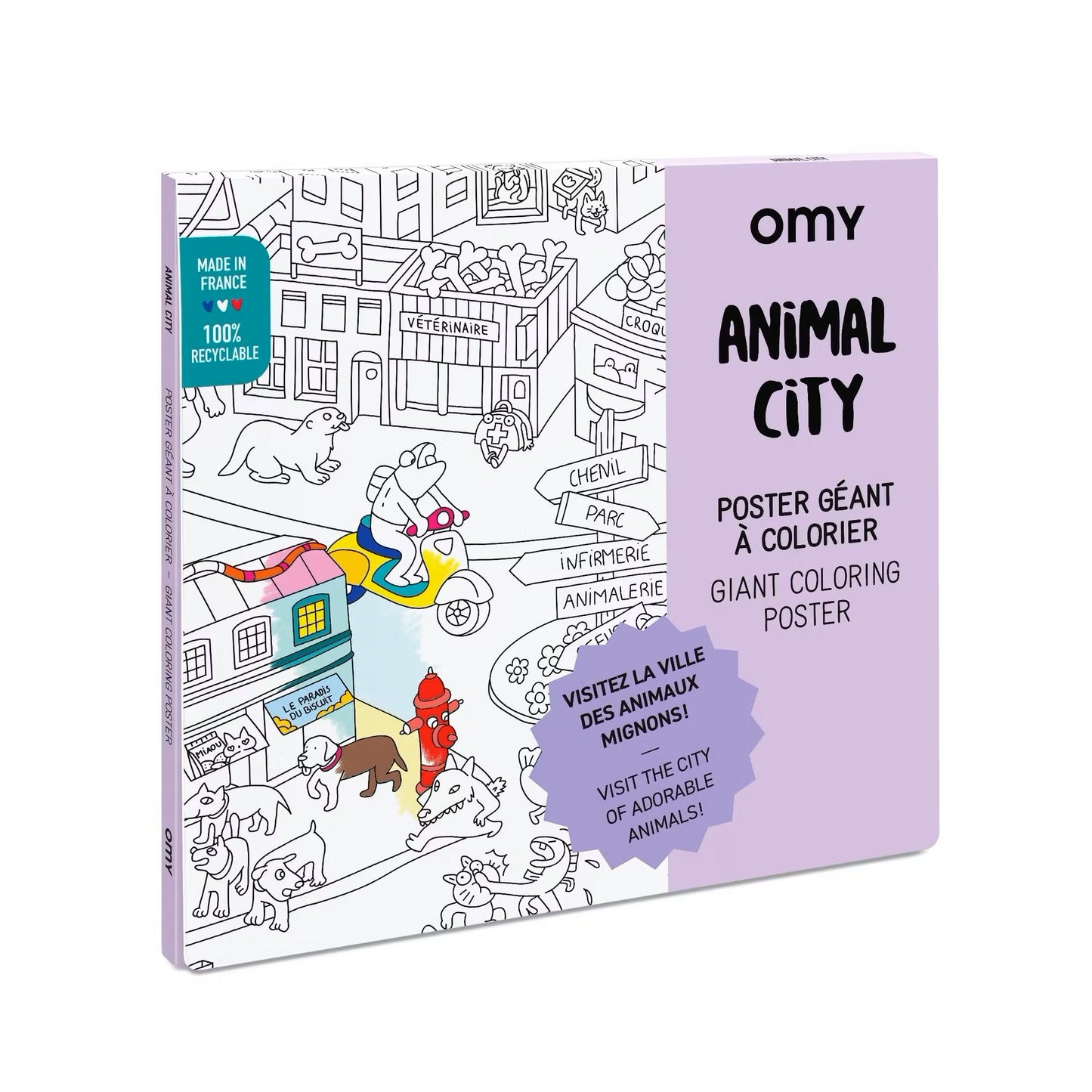 Giant coloring poster | animal city