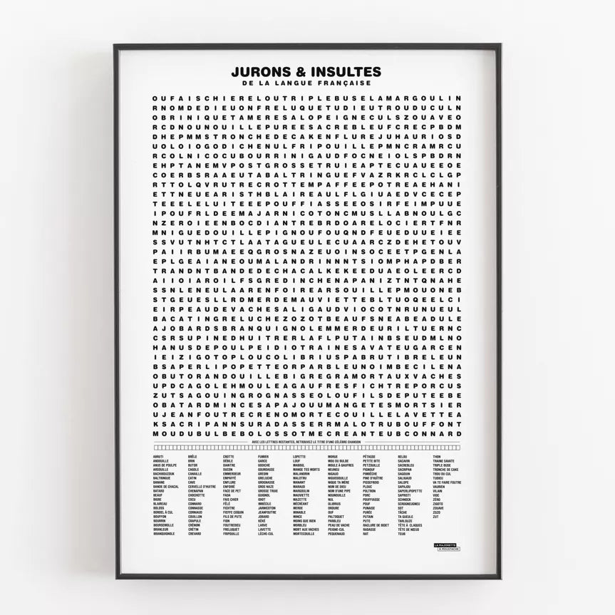 Affiche | Compilation des jurons et insultes