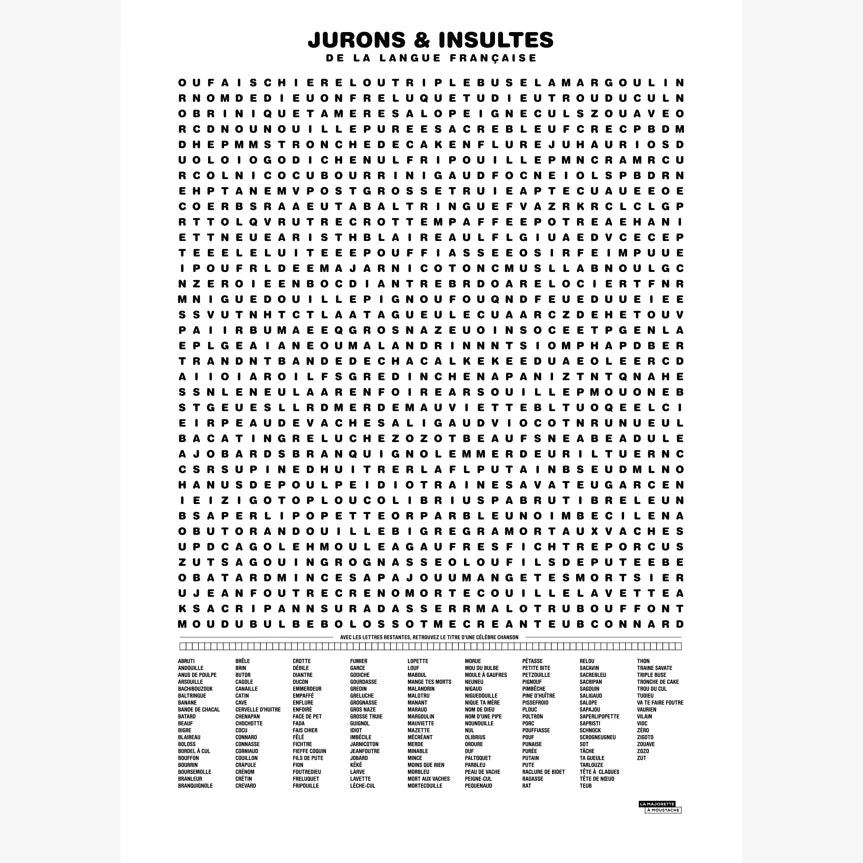 Affiche | Compilation des jurons et insultes