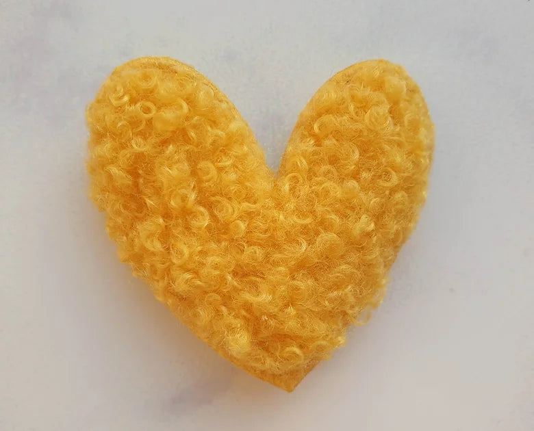 Broche coeur | Moumoute jaune