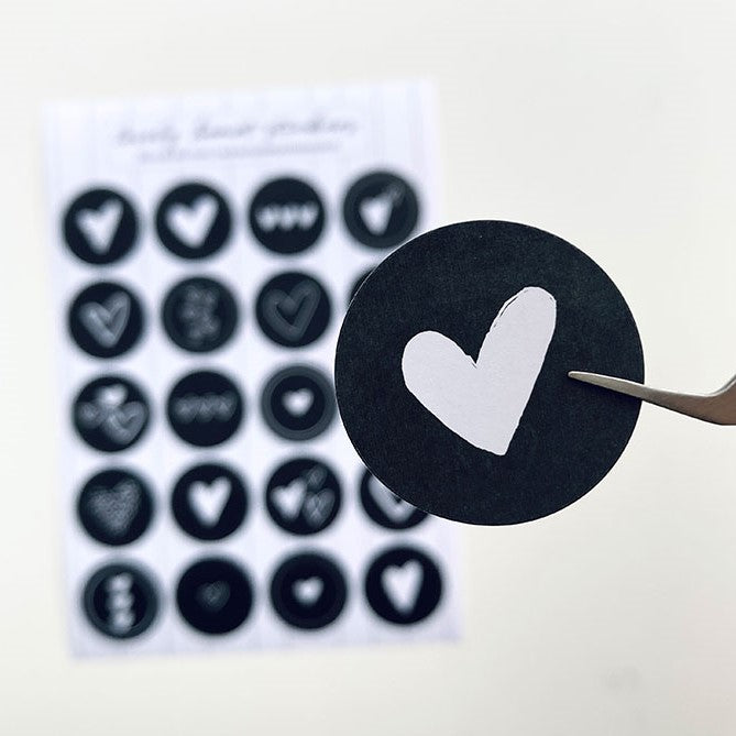 A5 sticker sheet | lovely hearts