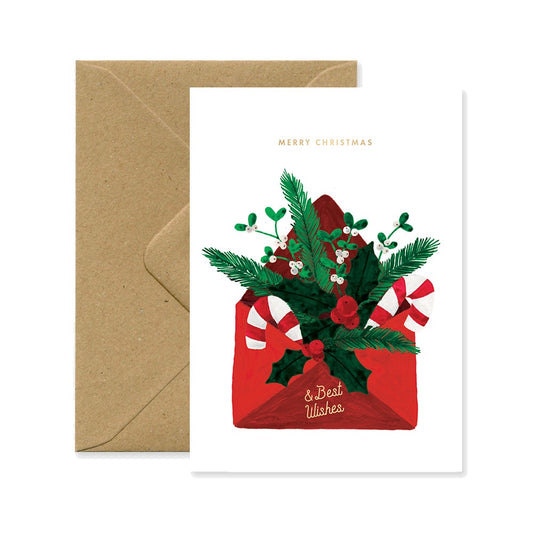 Carte de Noël | Best wishes envelop
