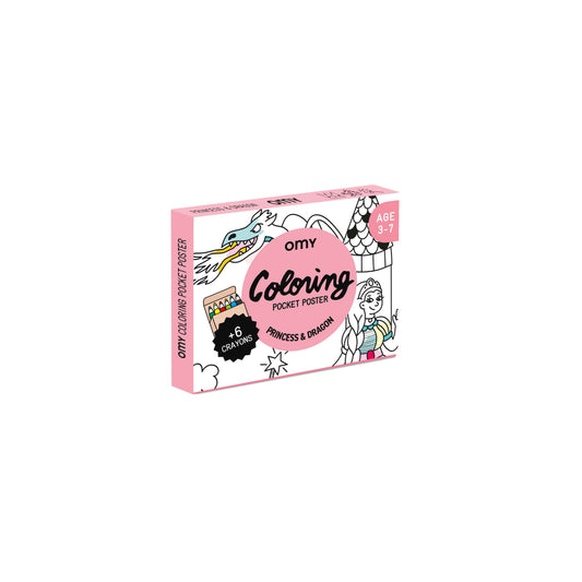 Coloriage pocket | Princess & dragon