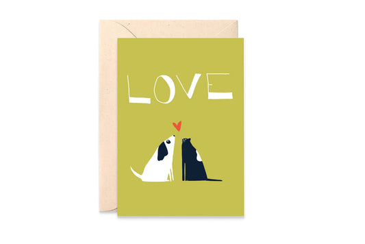 Carte postale | Love dog and cat