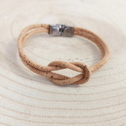 Bracelet en liège Marin | Beige naturel