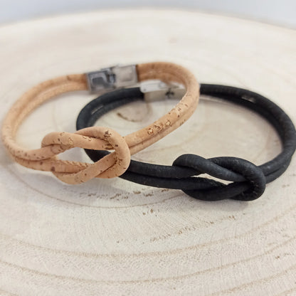 Bracelet en liège Marin | Noir