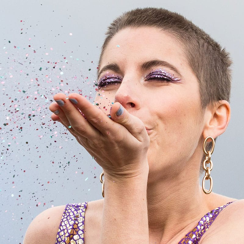Paillettes | Pluie violette
