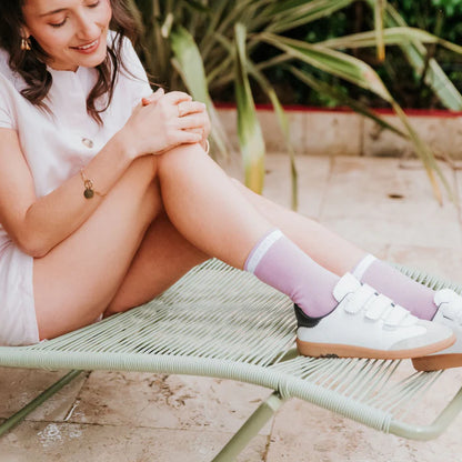Chaussettes à paillettes | Good Vibes en rose