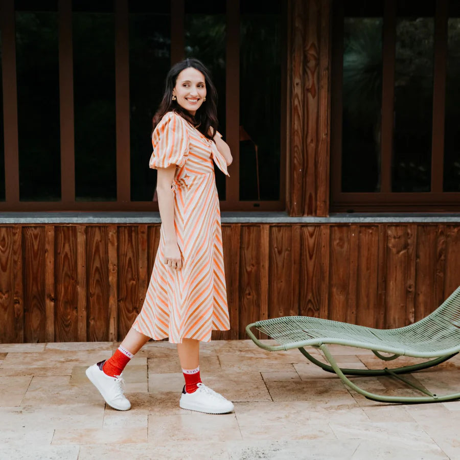 Chaussettes à paillettes | Girl Power en rouge