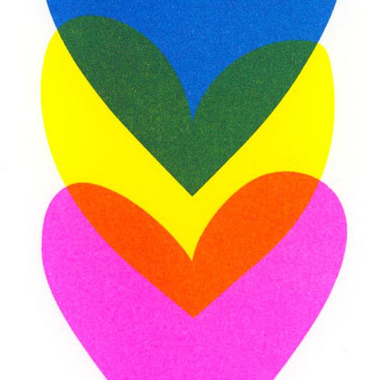 Affiche | Coeurs risographie