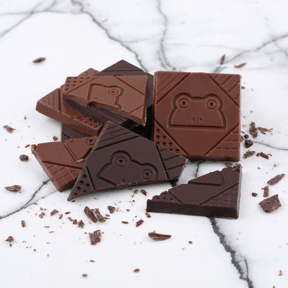 Coffret de 9 carrés de chocolat bio | Lait, noir et noir & sel