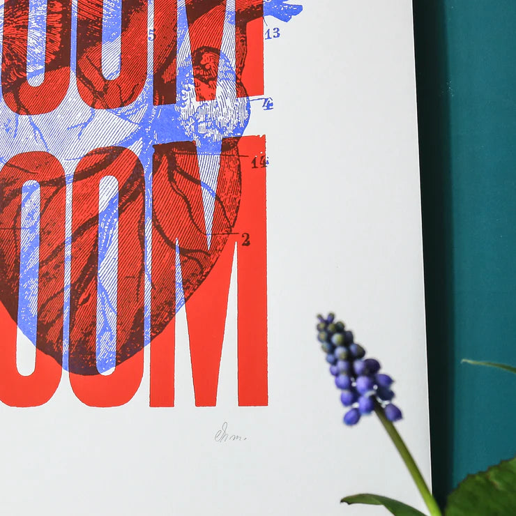 Affiche - Sérigraphie signée | Boom Boom rouge