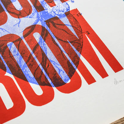 Affiche - Sérigraphie signée | Boom Boom rouge