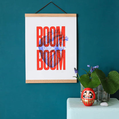 Affiche - Sérigraphie signée | Boom Boom rouge