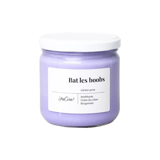 Lithotherapy candle | Beats the Boobs | Amethyst “letting go”