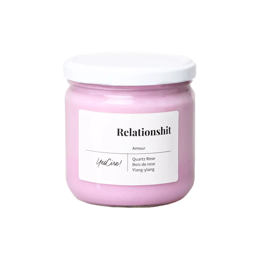 Bougie lithothérapie | Relationshit | Quartz rose “amour”