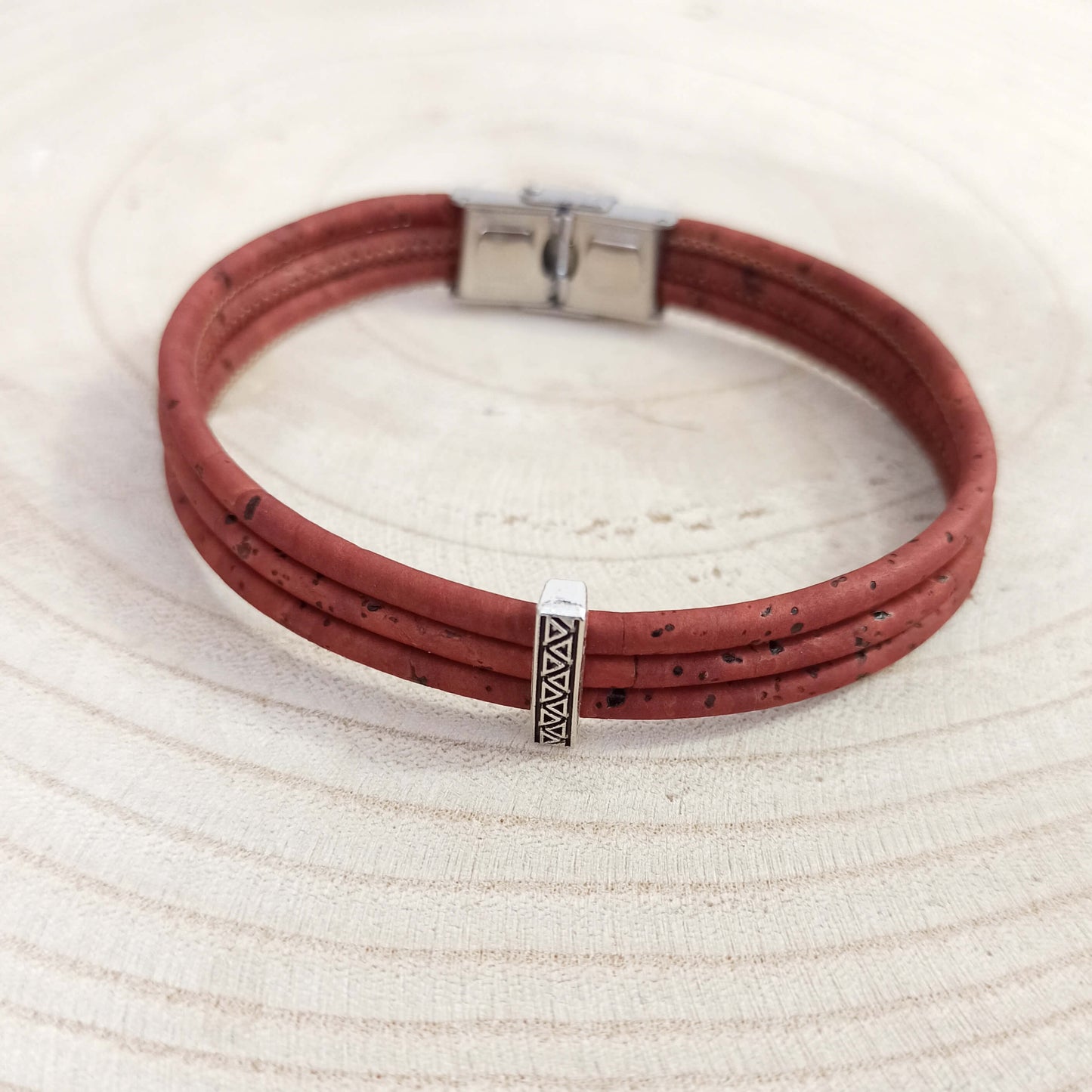Bracelet en liège Adam | Brique