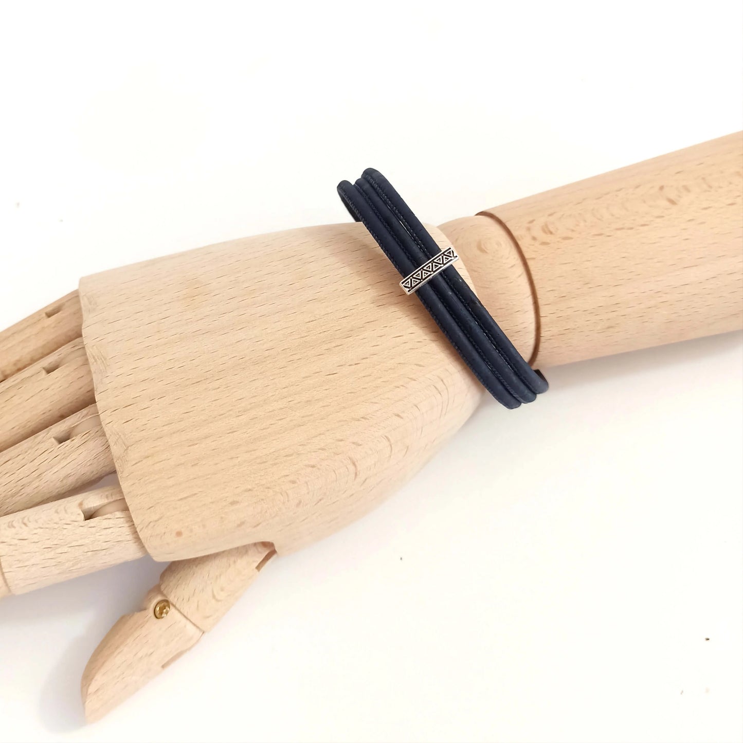 Bracelet en liège Adam | Bleu foncé