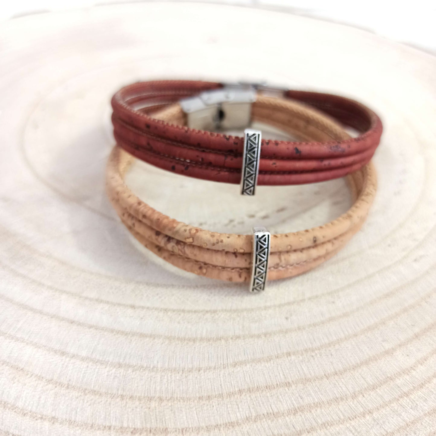 Bracelet en liège Adam | Brique