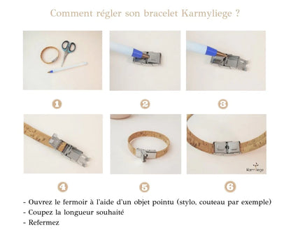 Bracelet en liège Terra | Marron brique