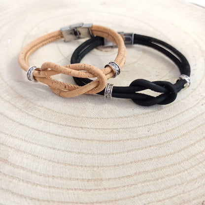 Bracelet en liège Tom | Beige naturel