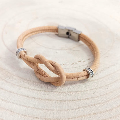 Bracelet en liège Tom | Beige naturel