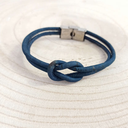 Bracelet en liège Marin | Bleu foncé