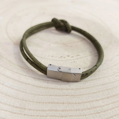 Bracelet en liège Marin | Kaki