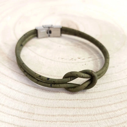 Bracelet en liège Marin | Kaki