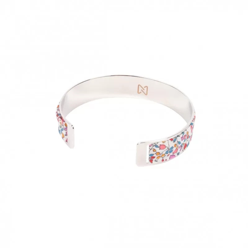 Bracelet laiton argenté | Liberty Katie & Millie bleu rose