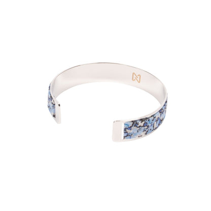 Bracelet laiton argenté | Liberty Pepper bleu