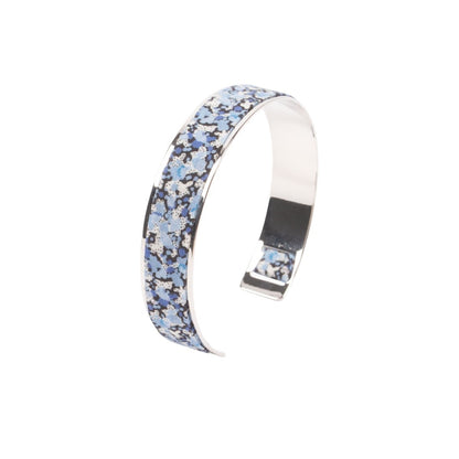 Bracelet laiton argenté | Liberty Pepper bleu