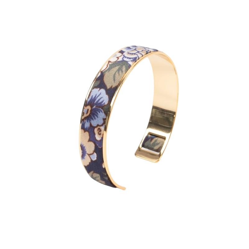 Bracelet laiton doré | Soie Liberty Elysian Night