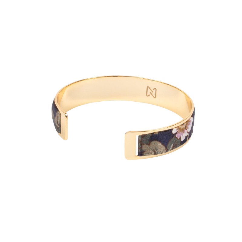 Bracelet laiton doré | Soie Liberty Elysian Night