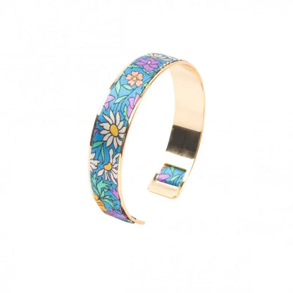 Bracelet laiton doré | Soie liberty poppy park