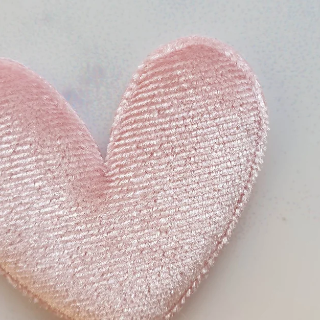 Broche coeur | Rose perle