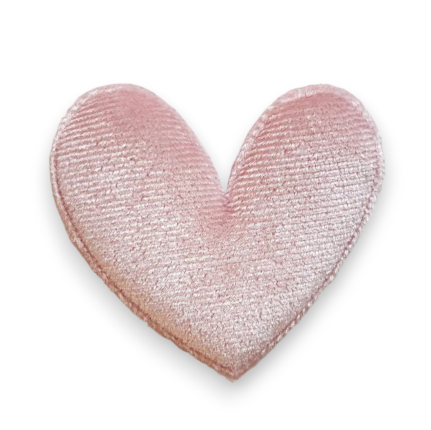 Broche coeur | Rose perle