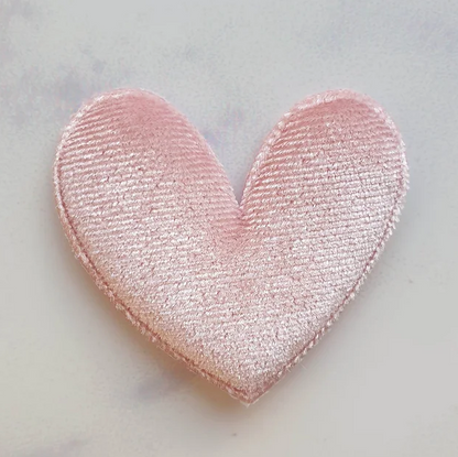 Broche coeur | Rose perle