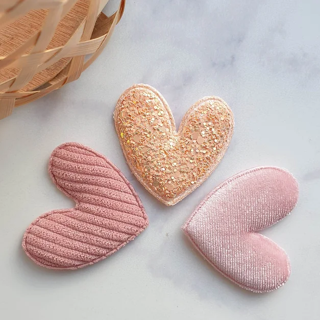Broche coeur | Rose perle