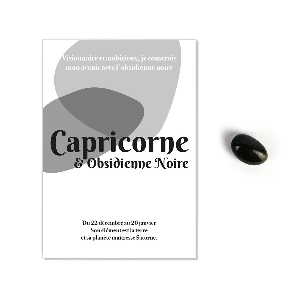 Pierre astro | Capricorne - Obsidienne noire