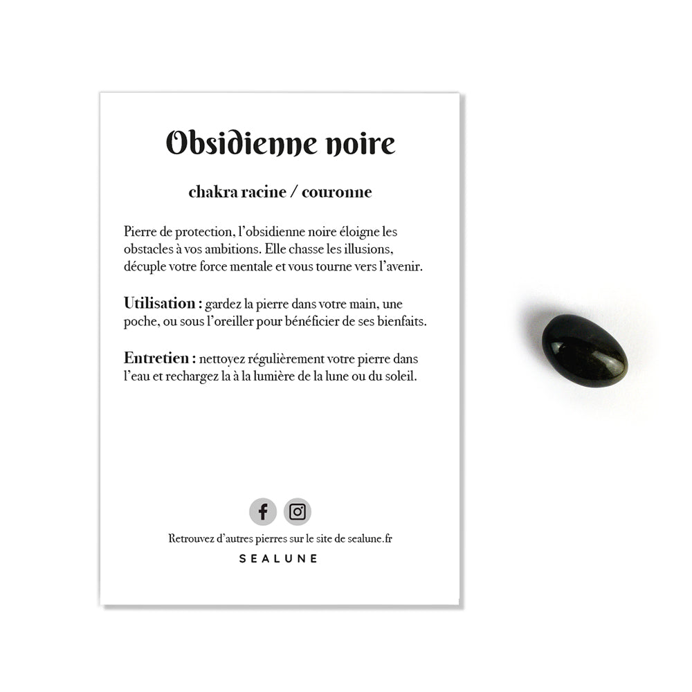 Pierre astro | Capricorne - Obsidienne noire